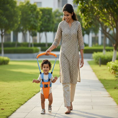 Baby Walking Assistant Harness with Safety Support Belt & Adjustable Parent Handle | Toddler Walking Trainer